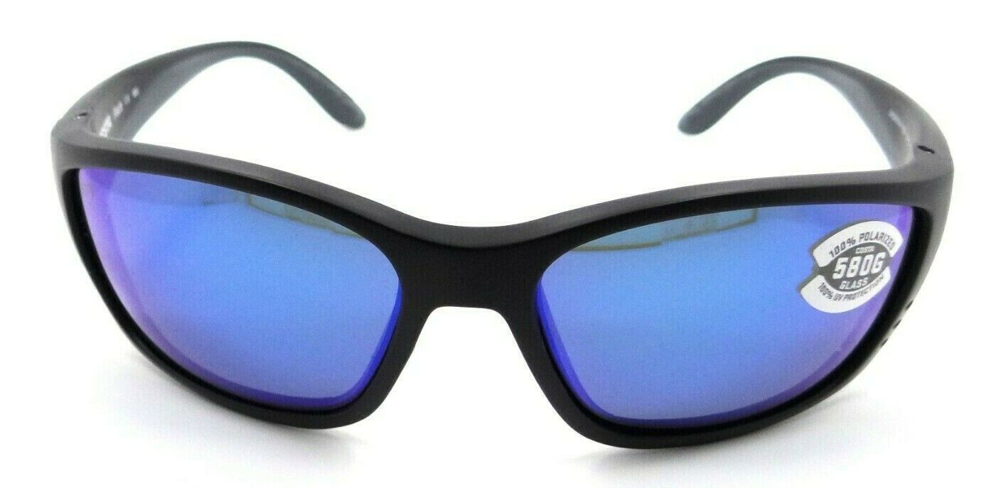 Costa Del Mar Sunglasses Fisch 64-17-140 Matte Black / Blue Mirror 580G Glass-0097963465656-classypw.com-2