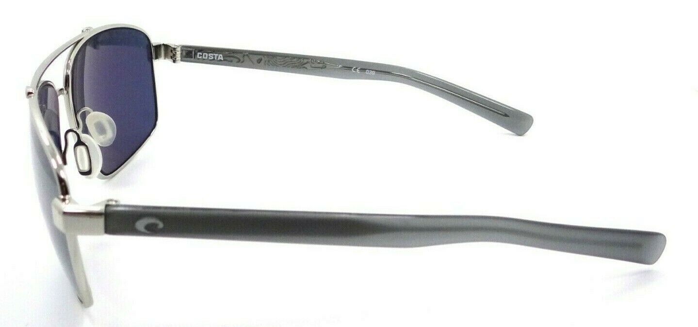 Costa Del Mar Sunglasses Flagler 62-14-137 Shiny Silver / Blue Mirror 580G Glass-097963820141-classypw.com-3