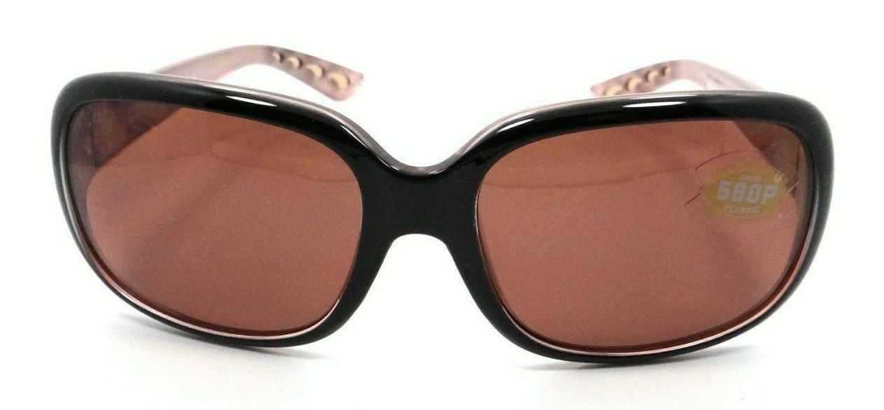 Costa Del Mar Sunglasses Gannet 58-17-135 Shiny Black Hibiscus / Copper 580P