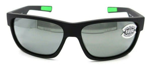 Costa Del Mar Sunglasses Half Moon Matte Black / Gray Silver Mirror 580G Glass