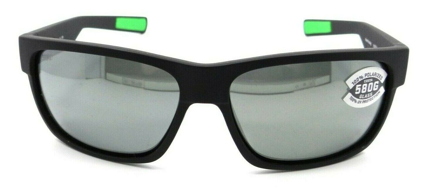 Costa Del Mar Sunglasses Half Moon Matte Black / Gray Silver Mirror 580G Glass-097963666985-classypw.com-2