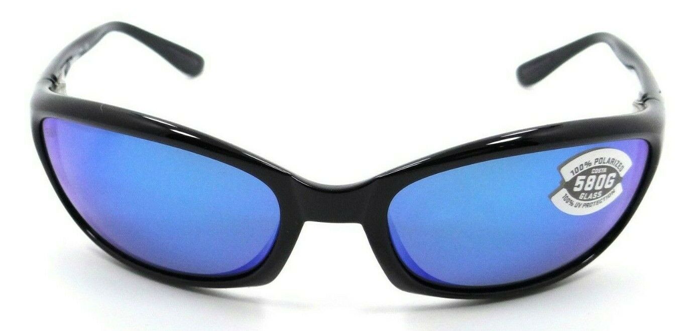 Costa Del Mar Sunglasses Harpoon 61-18-130 Shiny Black / Blue Mirror 580G Glass-0097963111683-classypw.com-2
