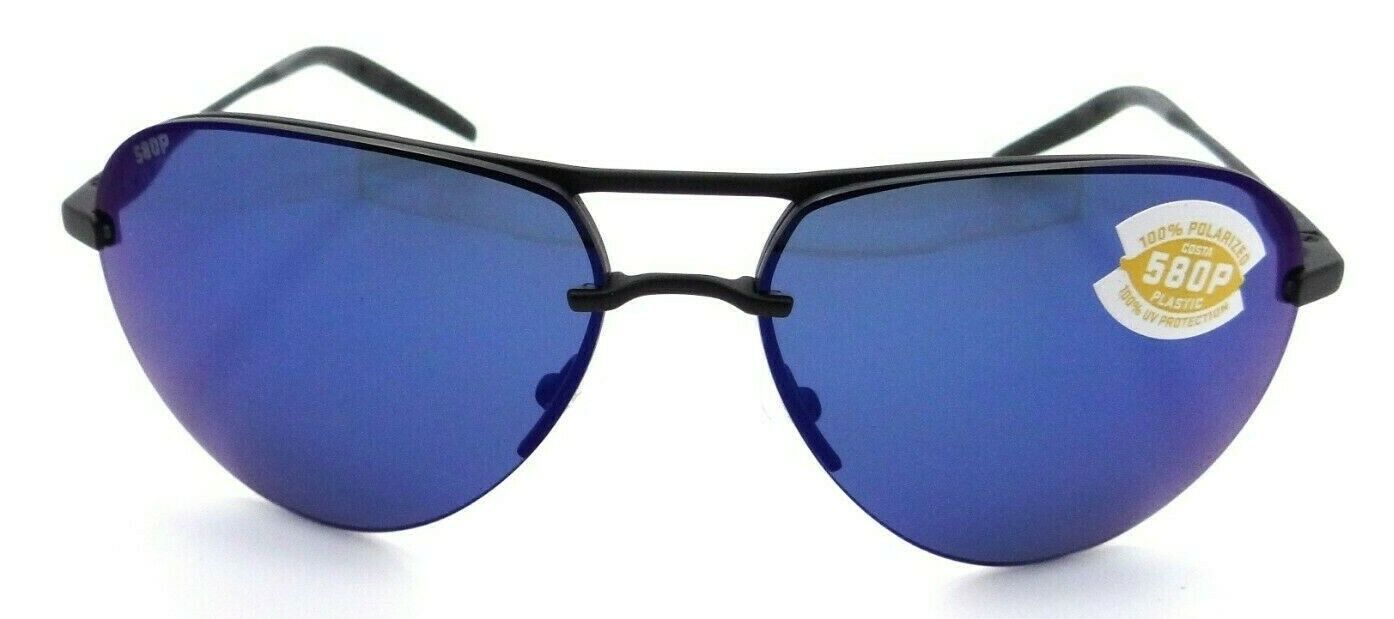 Costa Del Mar Sunglasses Helo HLO 11 Matte Black / Blue Mirror 580P Polarized-097963809115-classypw.com-1