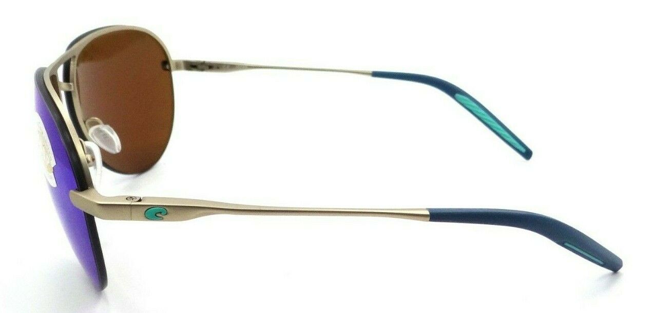 Costa Del Mar Sunglasses Helo Matte Champagne Blue / Turquoise Green Mirror 580P