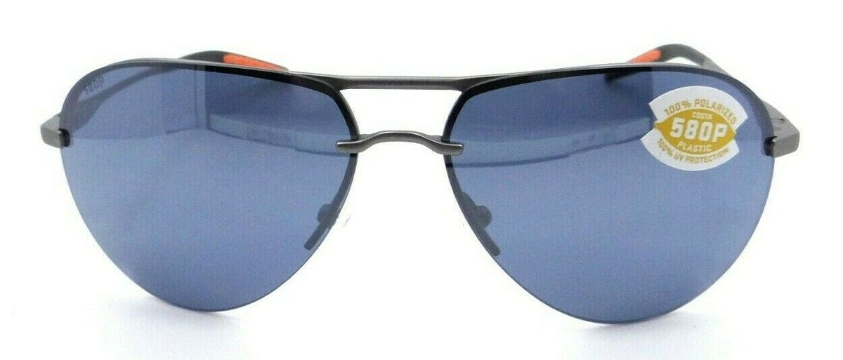 Costa Del Mar Sunglasses Helo Matte Silver Grey Orange / Gray Silver Mirror 580P-097963809207-classypw.com-2