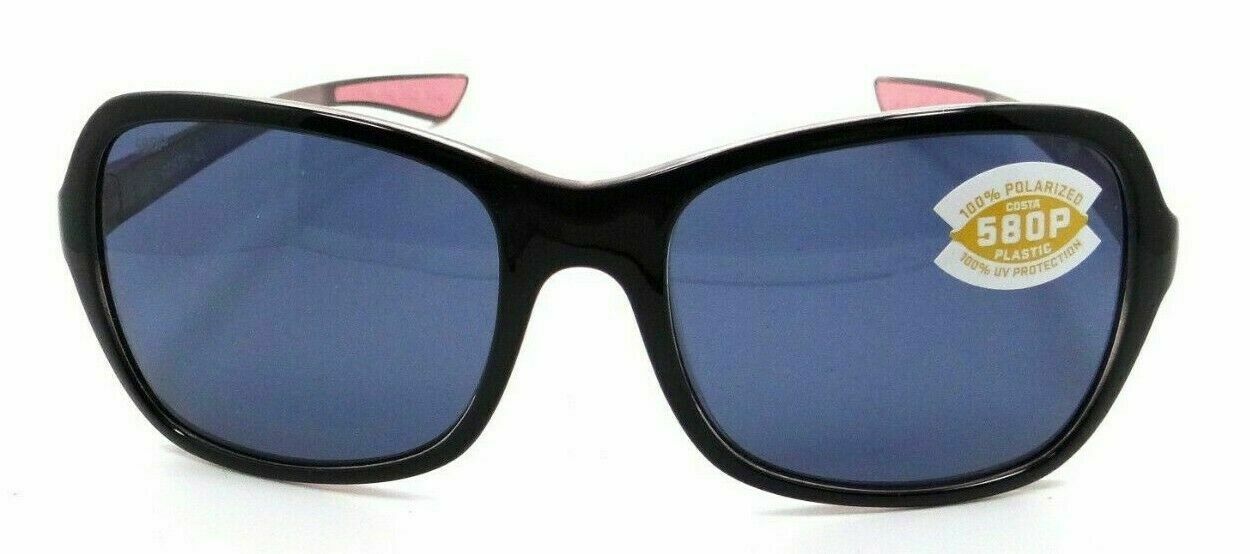 Costa Del Mar Sunglasses Kare KAR 132 Shiny Black Hibiscus / Gray Polarized 580P-097963555050-classypw.com-2