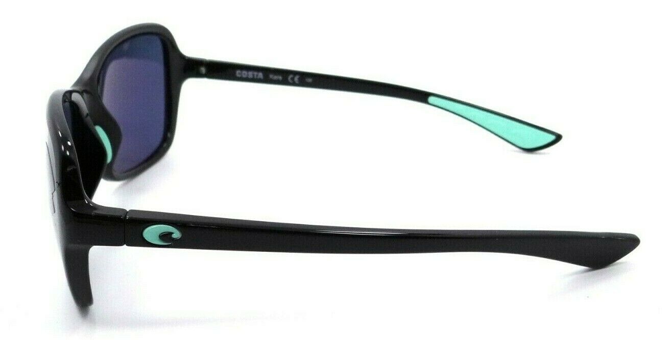 Costa Del Mar Sunglasses Kare Shiny Black + Mint Logos / Gray Silver Mirror 580P-097963666954-classypw.com-3