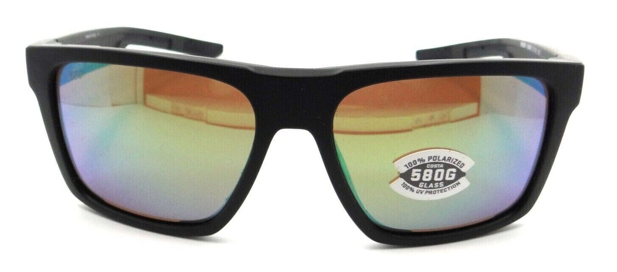 Costa Del Mar Sunglasses Lido 57-16-132 Matte Black / Green Mirror 580G Glass-0097963910903-classypw.com-2