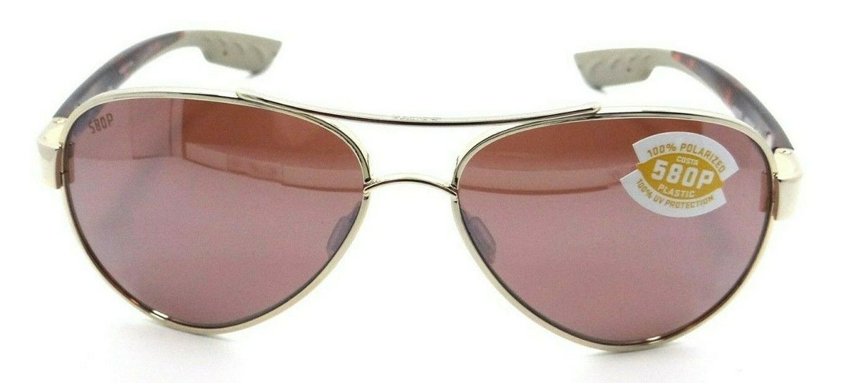 Costa Del Mar Sunglasses Loreto 56-14-126 Rose Gold / Copper Silver Mirror 580P-097963535533-classypw.com-2
