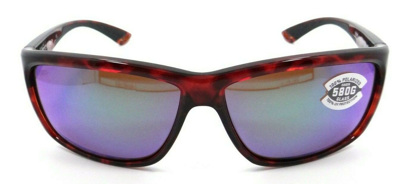Costa Del Mar Sunglasses Mag Bay 63-13-130 Tortoise / Green Mirror 580G Glass