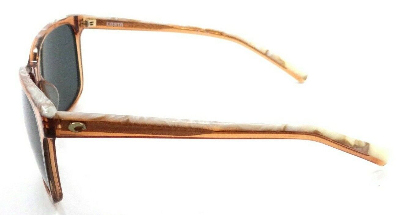 Costa Del Mar Sunglasses May 57-15-137 Shiny Coral Crystal - Shell / Gray 580G-097963776523-classypw.com-3