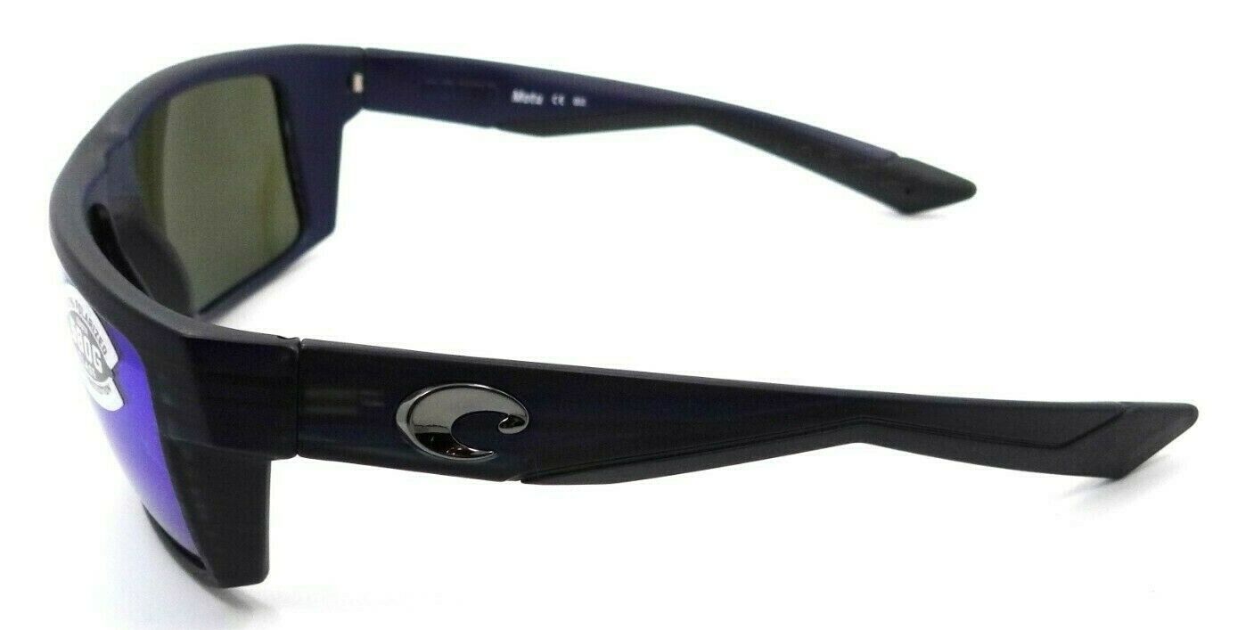Costa Del Mar Sunglasses Motu 58-16-120 Matte Black / Blue Mirror 580G Glass