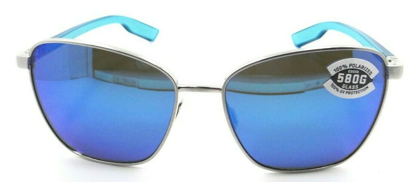 Costa Del Mar Sunglasses Paloma 58-16-133 Brushed Silver / Blue Mirror 580G-097963846752-classypw.com-1