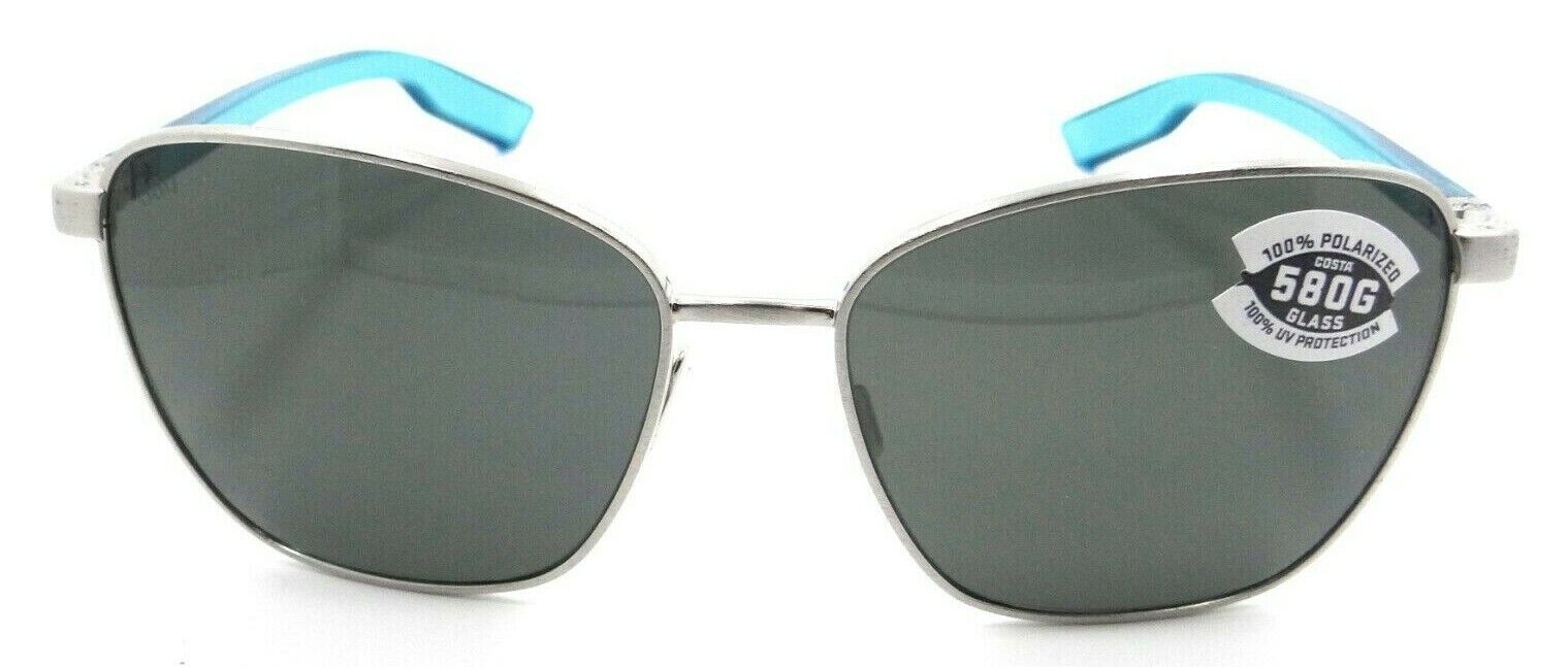 Costa Del Mar Sunglasses Paloma 58-16-133 Brushed Silver / Gray 580G Glass-097963846745-classypw.com-2