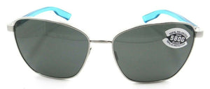 Costa Del Mar Sunglasses Paloma 58-16-133 Brushed Silver / Gray 580G Glass