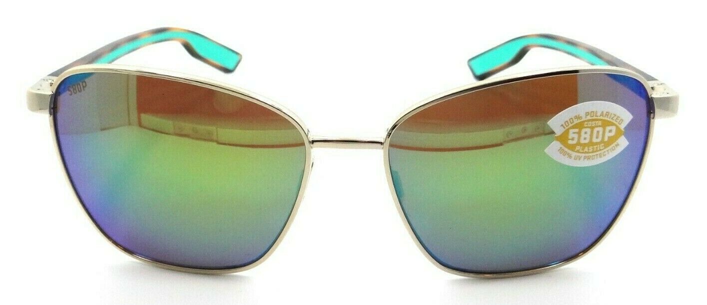 Costa Del Mar Sunglasses Paloma 58-16-133 Shiny Gold / Green Mirror 580P-097963846684-classypw.com-2