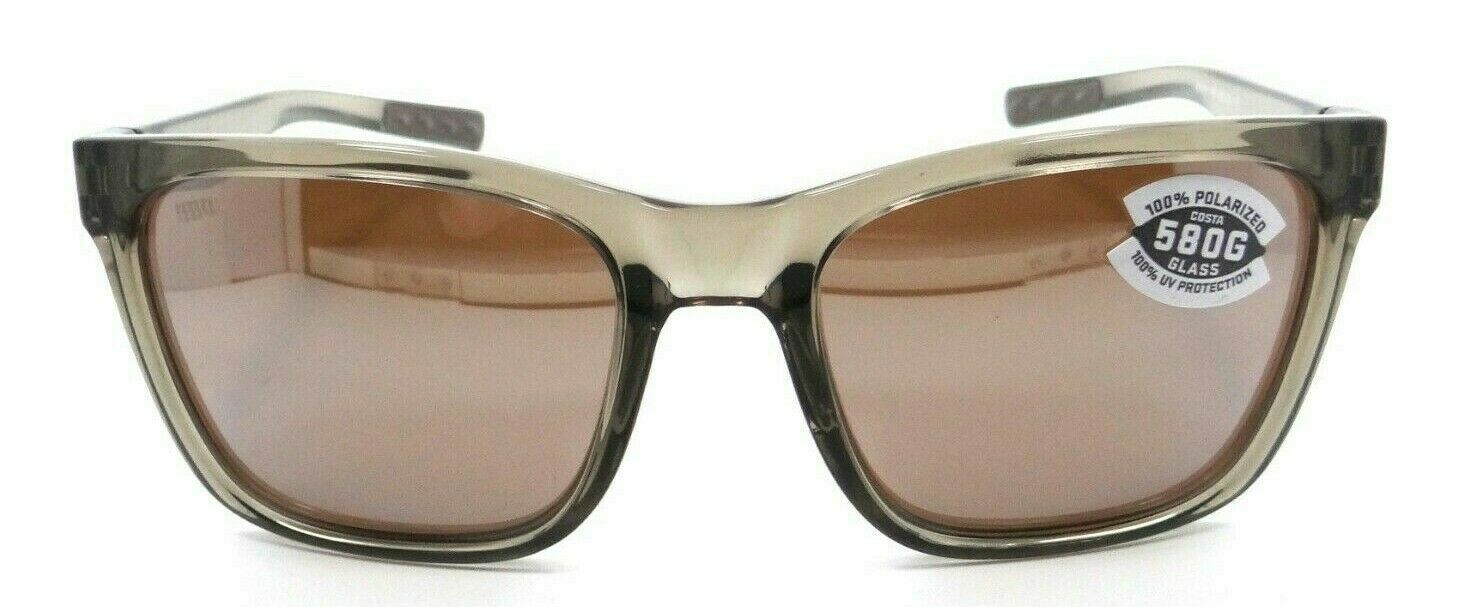 Costa Del Mar Sunglasses Panga 56-20-135 Shiny Taupe Crystal /Silver Mirror 580G-0097963818919-classypw.com-2