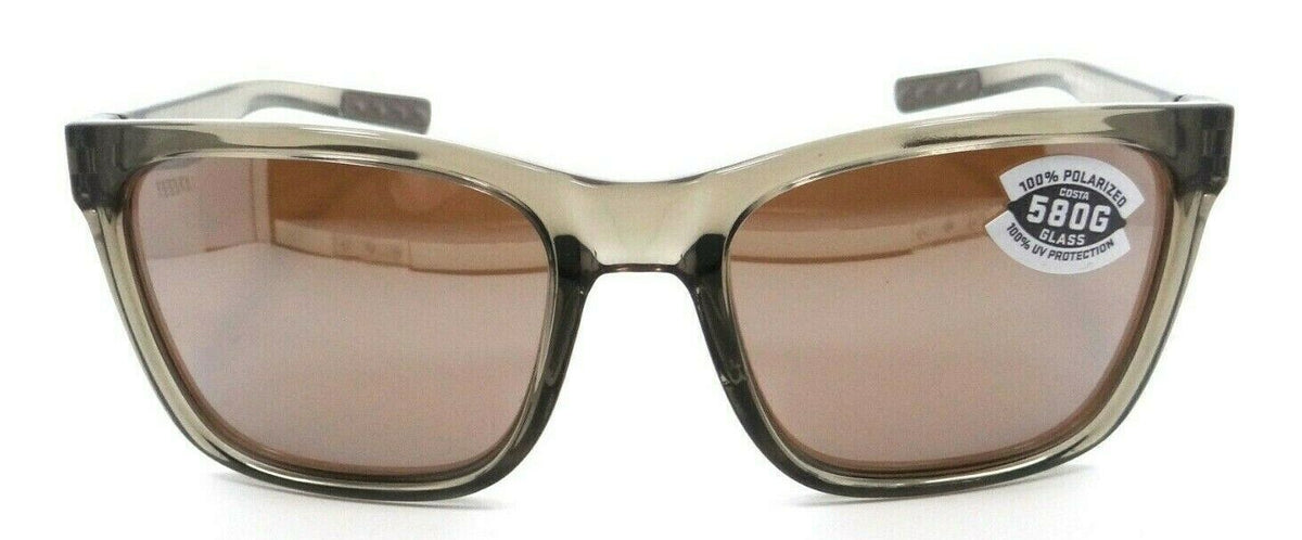 Costa Del Mar Sunglasses Panga 56-20-135 Shiny Taupe Crystal /Silver Mirror 580G-0097963818919-classypw.com-2