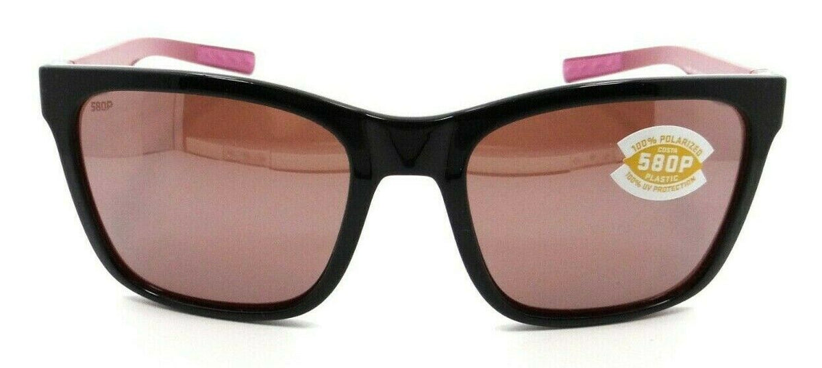 Costa Del Mar Sunglasses Panga Shiny Black Crystal Fuchsia / Silver Mirror 580P-097963813105-classypw.com-2