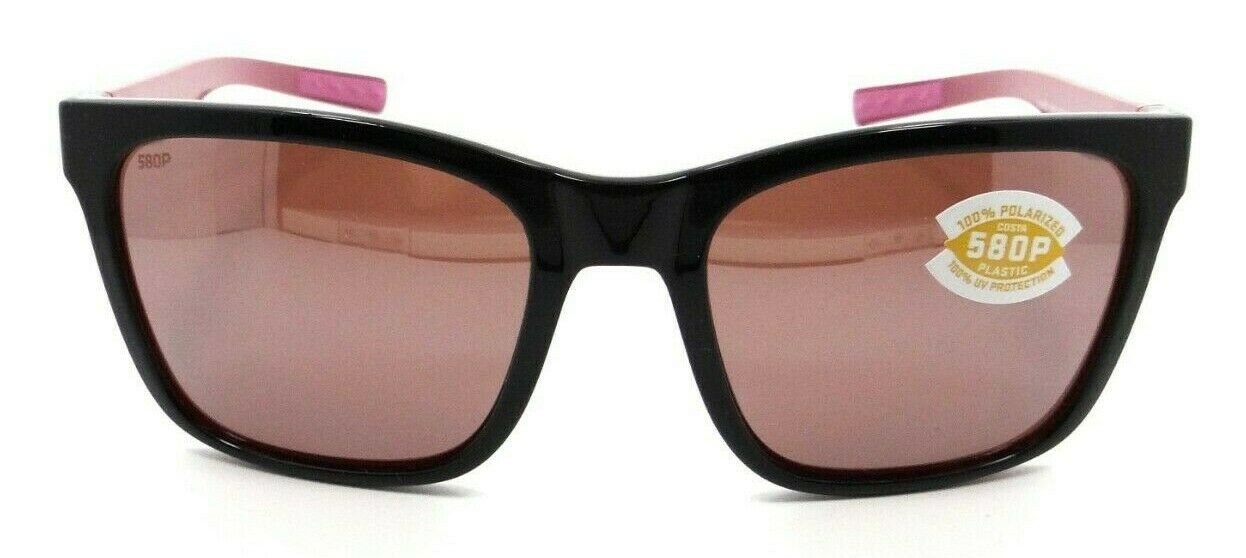 Costa Del Mar Sunglasses Panga Shiny Black Crystal Fuchsia / Silver Mirror 580P-097963813105-classypw.com-2