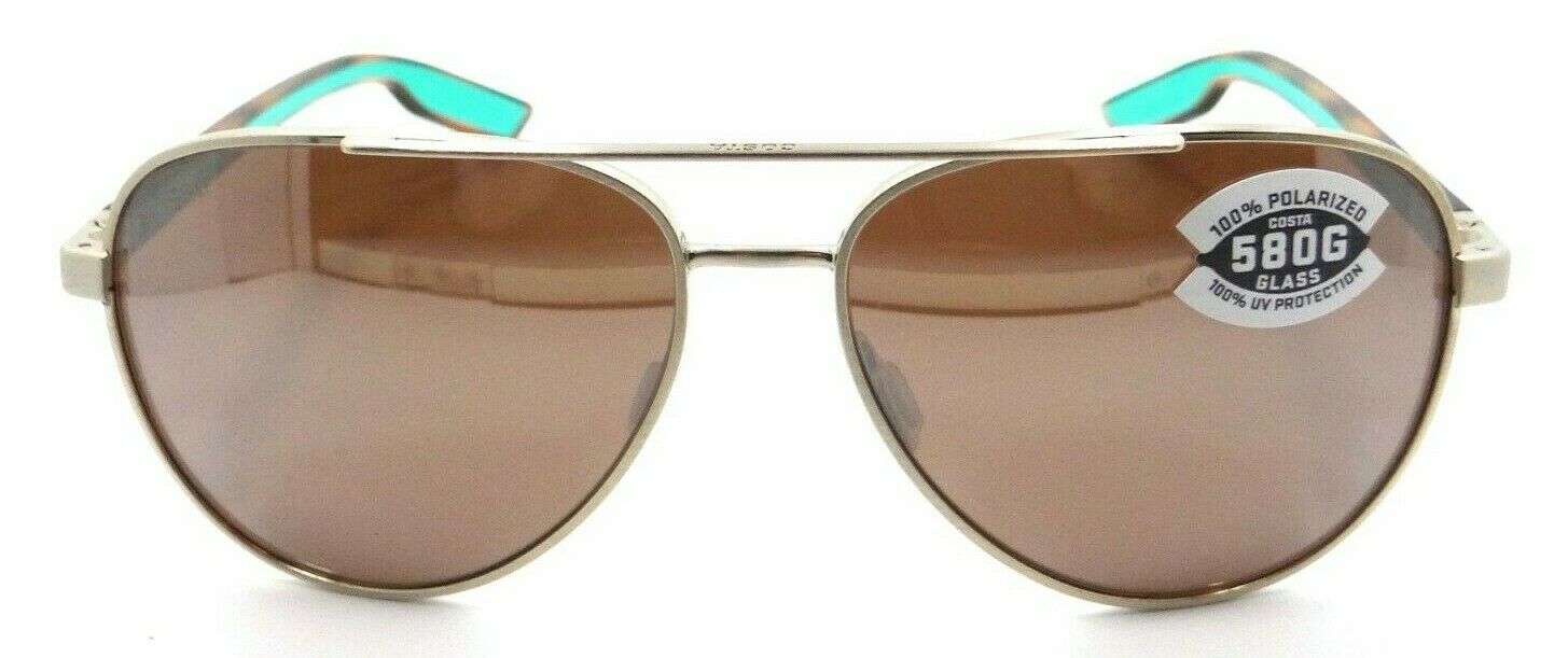 Costa Del Mar Sunglasses Peli 57-14-140 Brushed Gold / Copper Silver Mirror 580G-097963844437-classypw.com-2