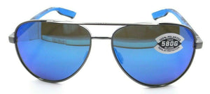Costa Del Mar Sunglasses Peli 57-14-140 Brushed Gunmetal /Blue Mirror 580G Glass