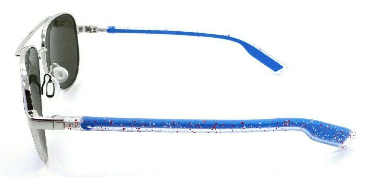 Costa Del Mar Sunglasses Peli 57-14-140 Shiny Silver / Blue Mirror 580G Glass-097963855853-classypw.com-3