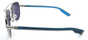 Costa Del Mar Sunglasses Peli 57-14-140 Shiny Silver / Blue Mirror 580P
