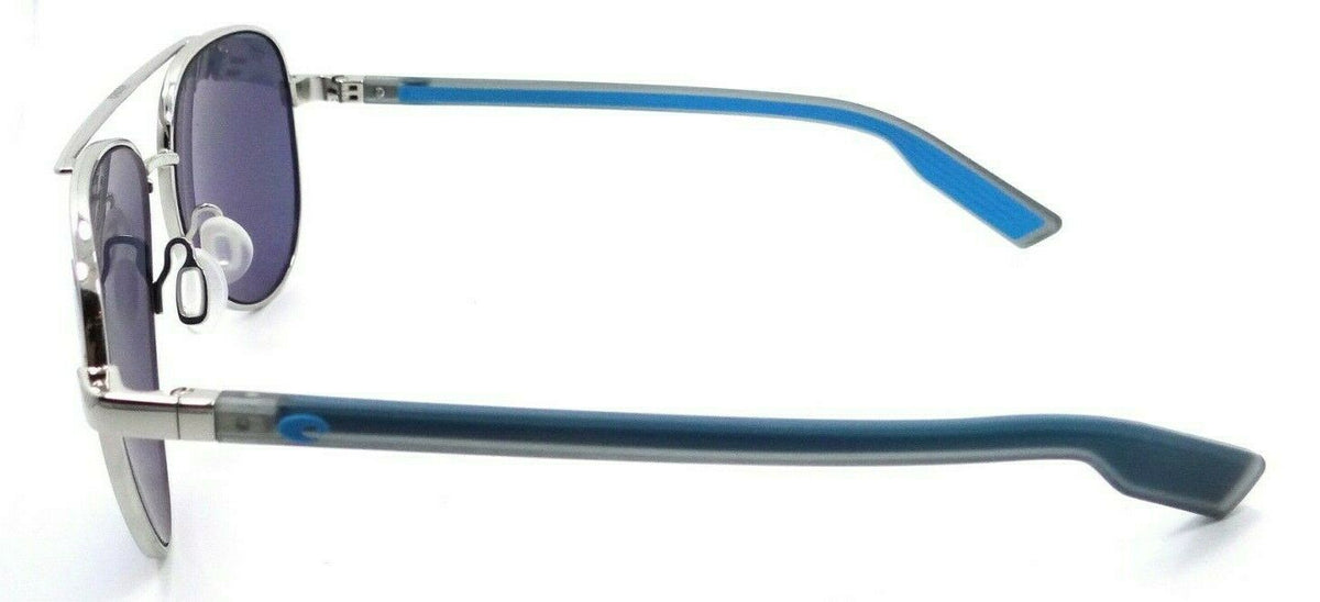 Costa Del Mar Sunglasses Peli 57-14-140 Shiny Silver / Blue Mirror 580P-0097963844529-classypw.com-3
