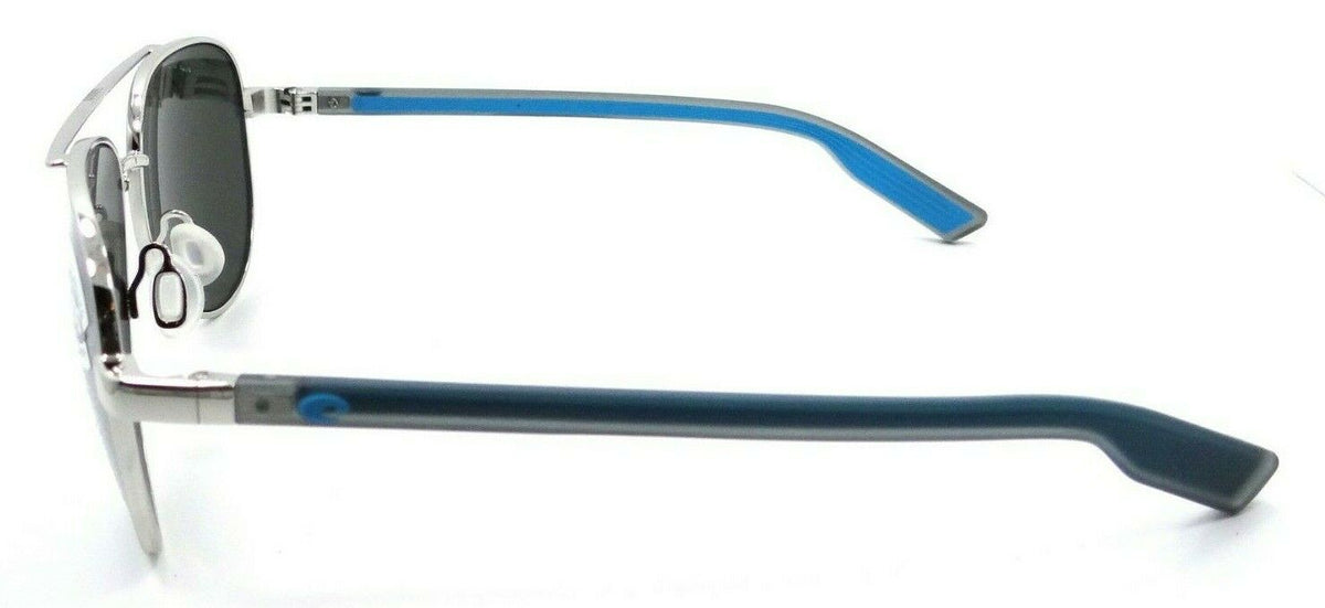 Costa Del Mar Sunglasses Peli 57-14-140 Shiny Silver / Gray Silver Mirror 580G-0097963844505-classypw.com-3