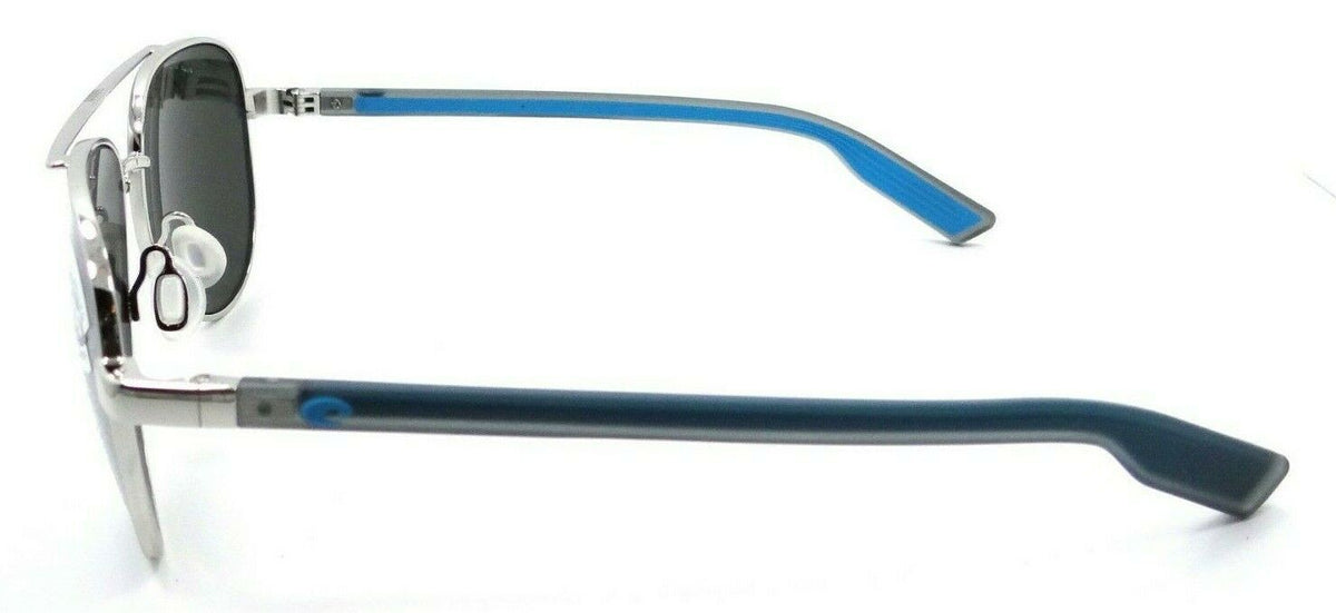 Costa Del Mar Sunglasses Peli 57-14-140 Shiny Silver / Gray Silver Mirror 580G-0097963844505-classypw.com-3
