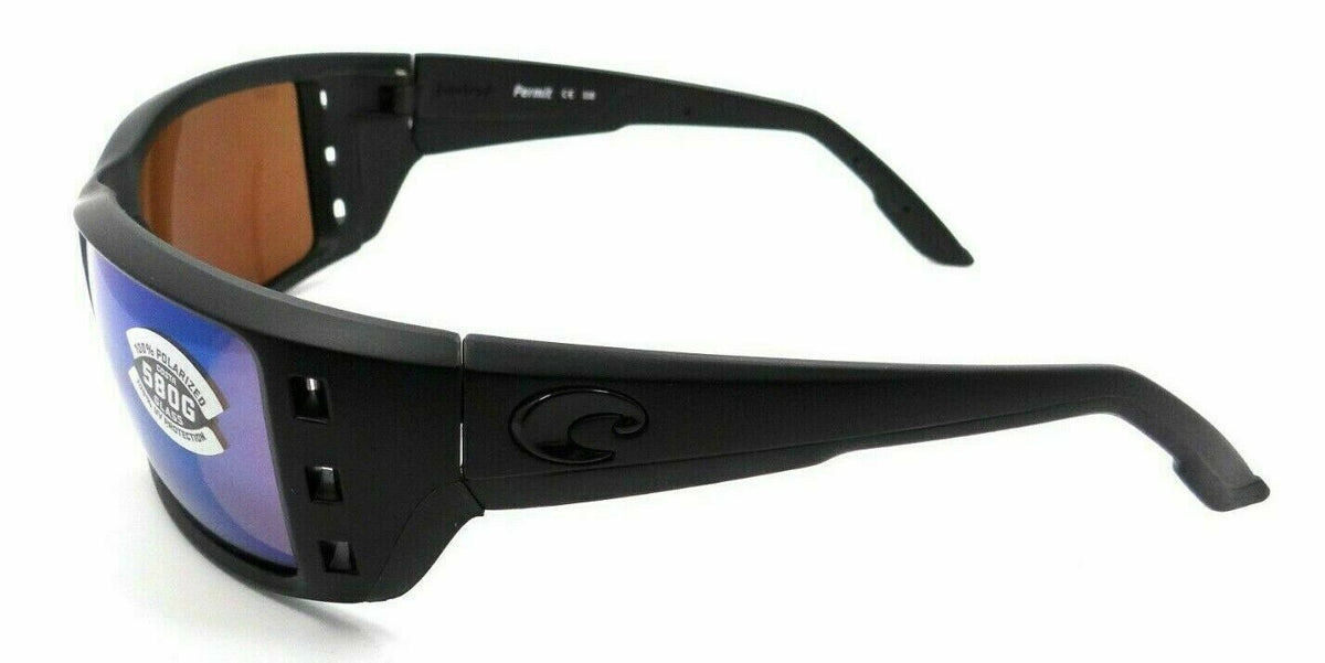 Costa Del Mar Sunglasses Permit 63-18-125 Blackout / Green Mirror 580G Glass-097963481144-classypw.com-3
