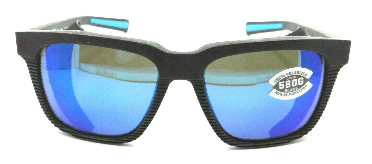Costa Del Mar Gafas De Sol Pescador Net Gris W/Azul +Protectores Laterales/Espejo Azul 580G