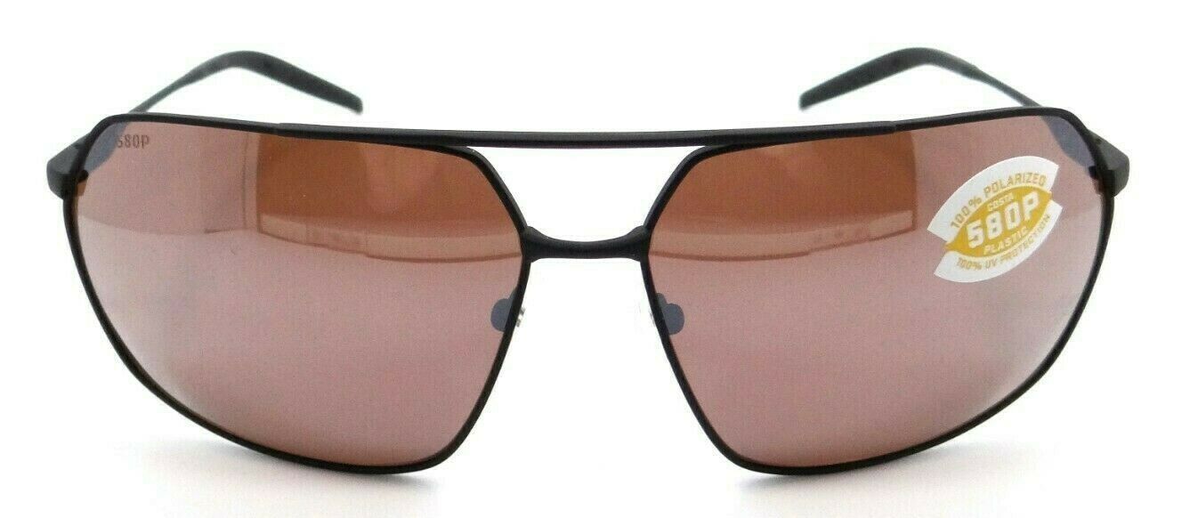 Costa Del Mar Sunglasses Pilothouse Matte Black / Copper Silver Mirror 580P-097963809337-classypw.com-2