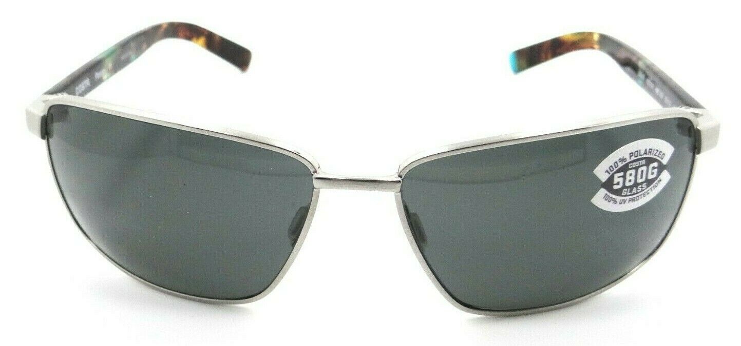 Costa Del Mar Sunglasses Ponce 63-15-130 Brushed Silver / Gray 580G Glass-097963820561-classypw.com-2