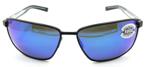 Costa Del Mar Sunglasses Ponce 63-15-130 Matte Black / Blue Mirror 580G Glass