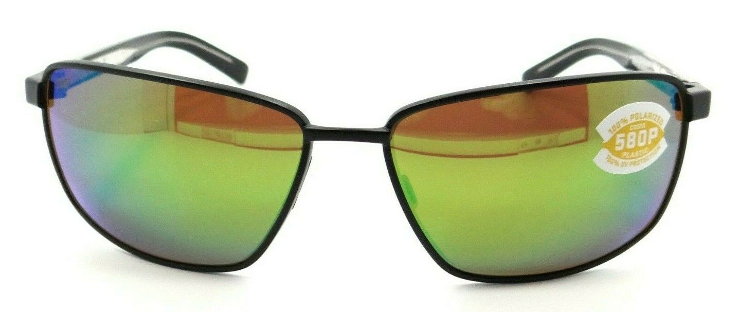 Costa Del Mar Sunglasses Ponce 63-15-130 Matte Black / Green Mirror 580P-0097963820417-classypw.com-2