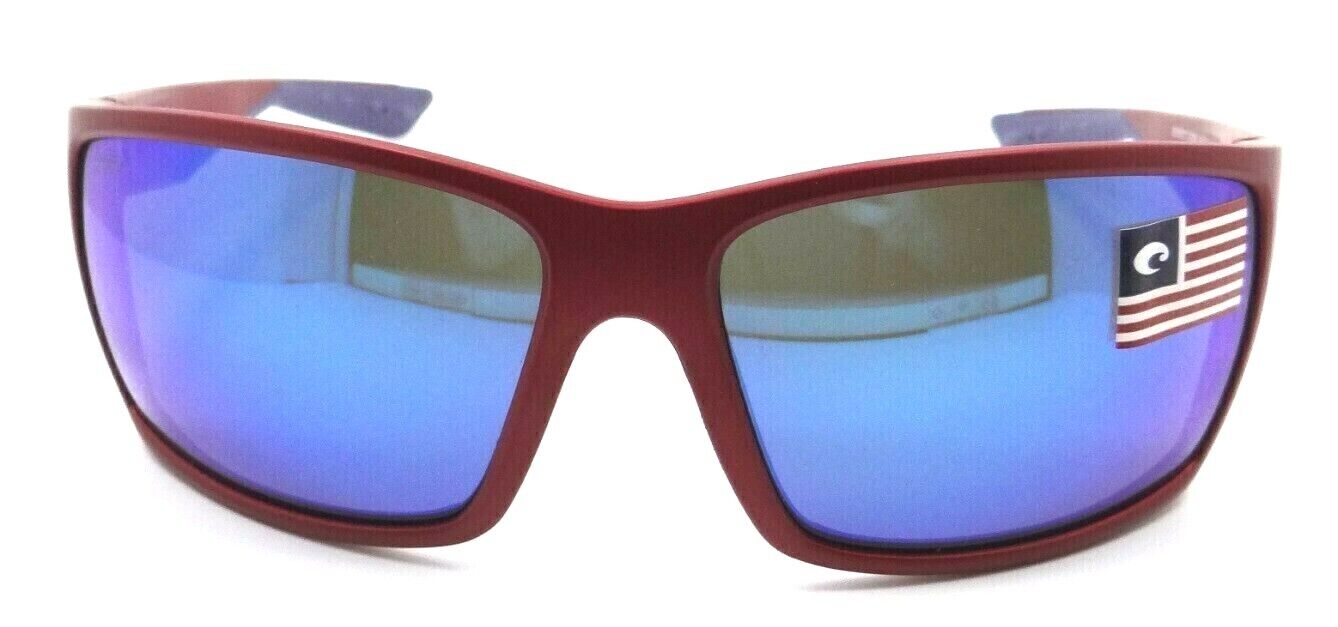 Costa Del Mar Sunglasses Reefton 64-15-112 Matte USA Red / Blue Mirror 580G-0097963855884-classypw.com-2