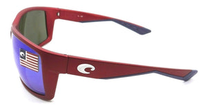 Costa Del Mar Sunglasses Reefton 64-15-112 Matte USA Red / Blue Mirror 580G