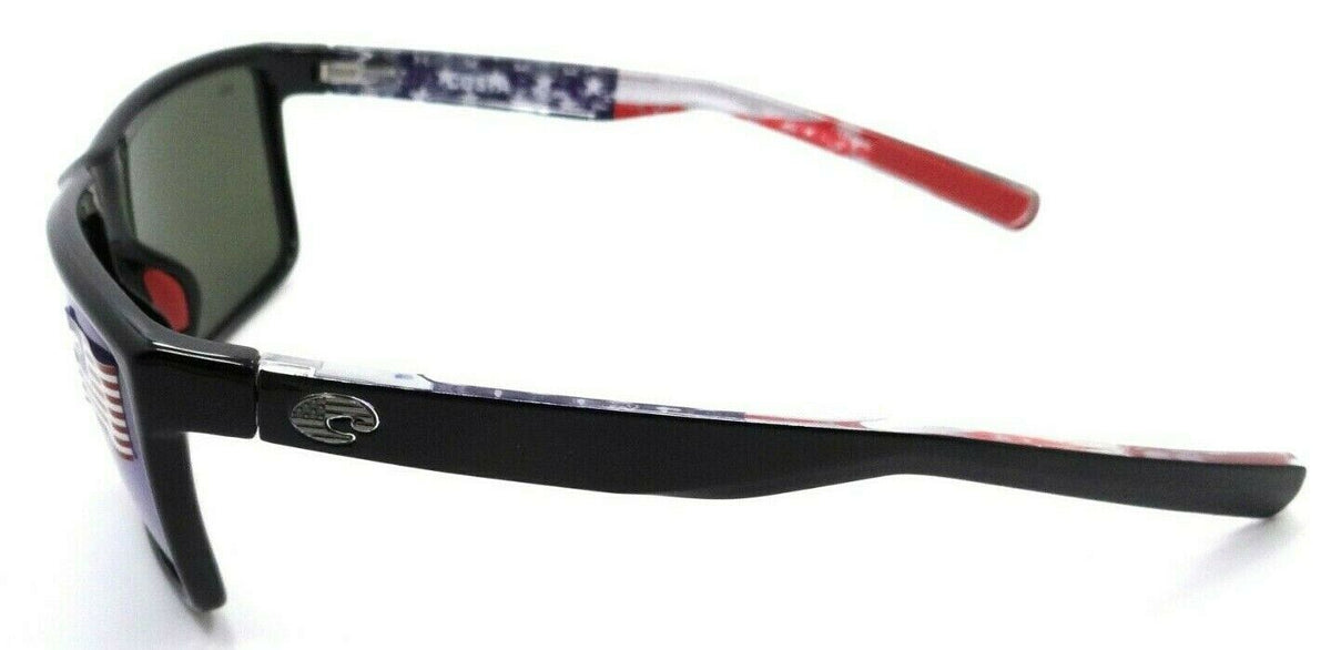 Costa Del Mar Sunglasses Rinconcito 60-12-135 Shiny USA Black / Blue Mirror 580G-0097963855891-classypw.com-3