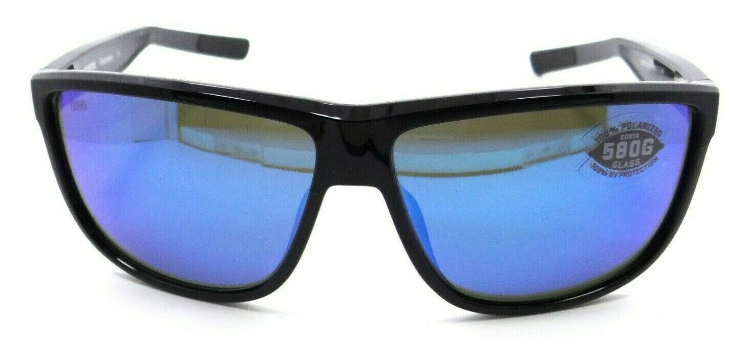 Costa Del Mar Sunglasses Rincondo 61-12-140 Shiny Black / Blue Mirror 580G Glass-097963874151-classypw.com-2