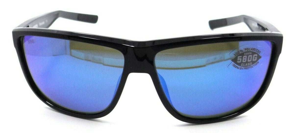 Costa Del Mar Sunglasses Rincondo 61-12-140 Shiny Black / Blue Mirror 580G Glass-0097963874151-classypw.com-2