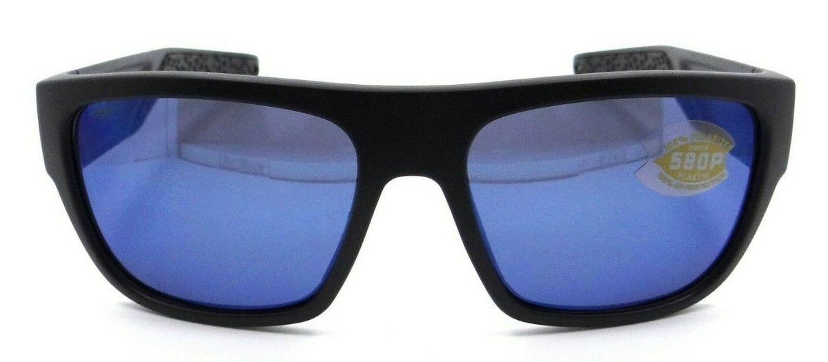 Costa Del Mar Sunglasses Sampan 58-17-136 Matte Black / Blue Mirror 580P-0097963837835-classypw.com-2