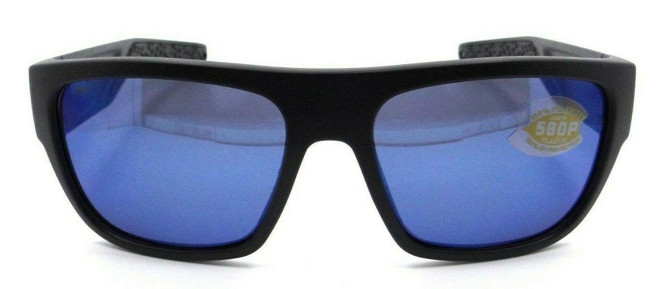 Costa Del Mar Sunglasses Sampan 58-17-136 Matte Black / Blue Mirror 580P-0097963837835-classypw.com-2