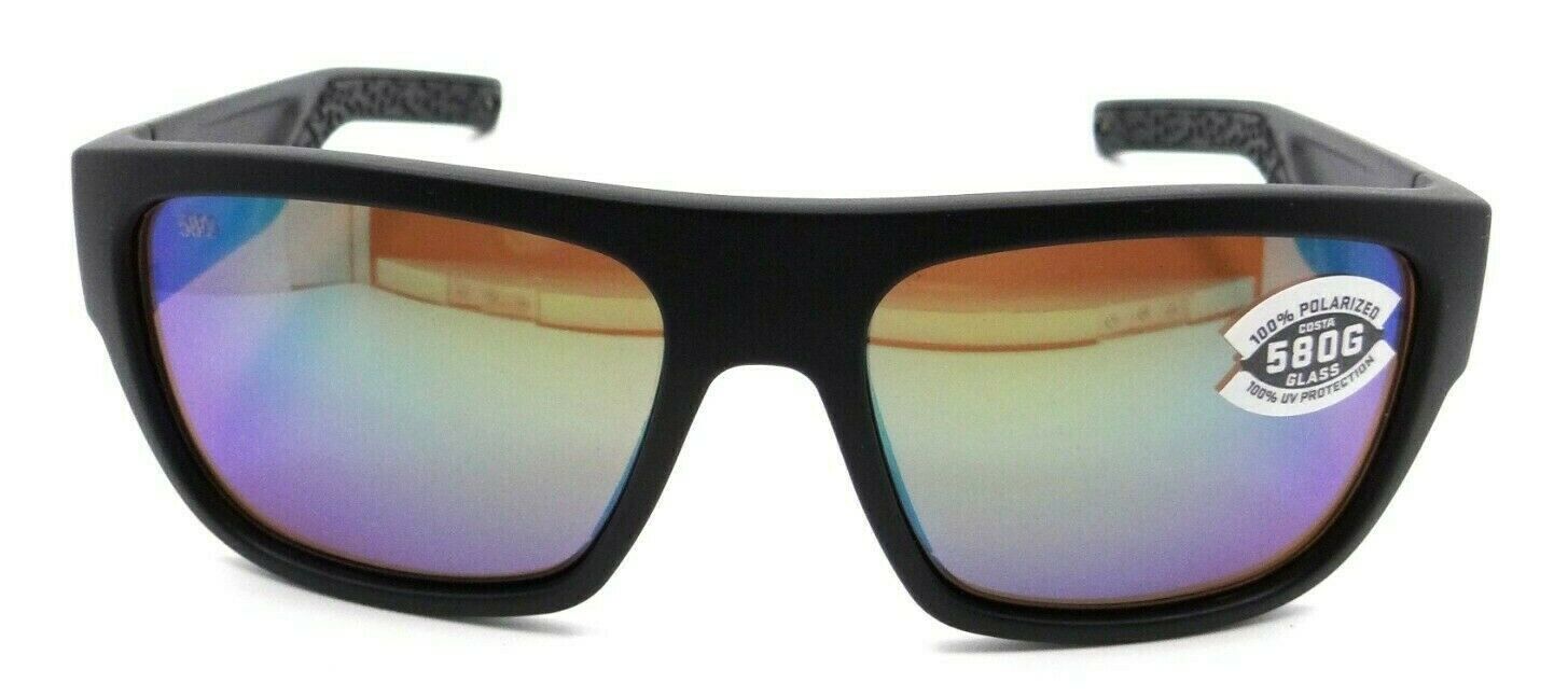 Costa Del Mar Sunglasses Sampan 60-17-136 Matte Black / Green Mirror 580G Glass-0097963837866-classypw.com-2