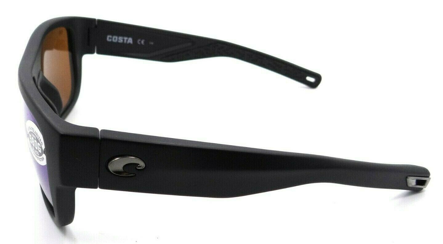 Costa Del Mar Sunglasses Sampan 60-17-136 Matte Black / Green Mirror 580G Glass-0097963837866-classypw.com-3