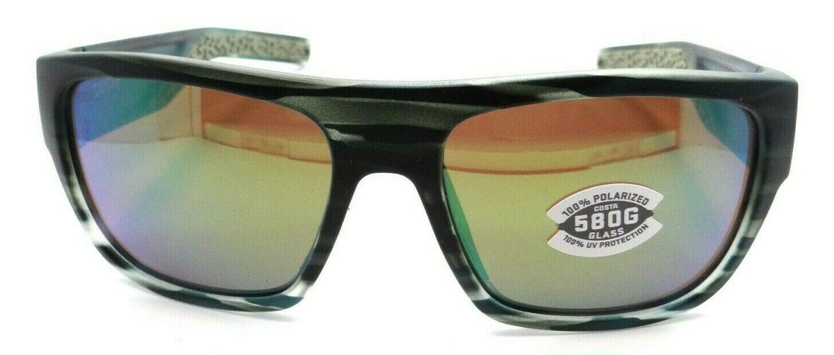 Costa Del Mar Men's Sampan Sunglasses - Matte Reef Frame, Green Mirrored Polarized 580P Lenses, 60mm