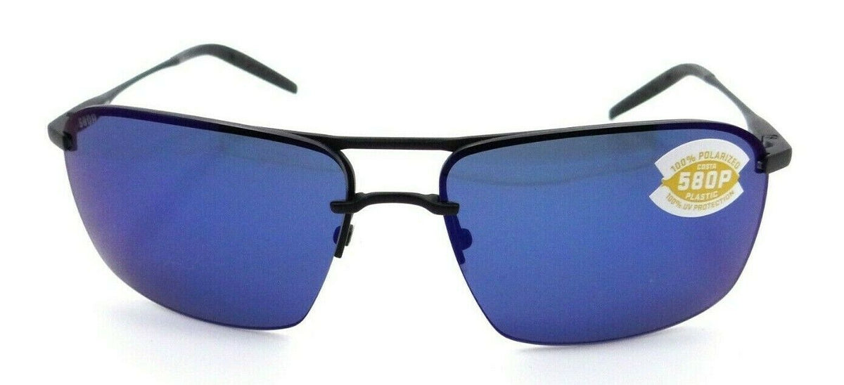 Costa Del Mar Sunglasses Skimmer SKM 11 Matte Black / Blue Mirror 580P-097963809146-classypw.com-2