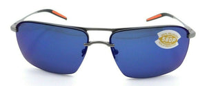 Costa Del Mar Sunglasses Skimmer SKM 228 OBMP Matte Silver / Blue Mirror 580P