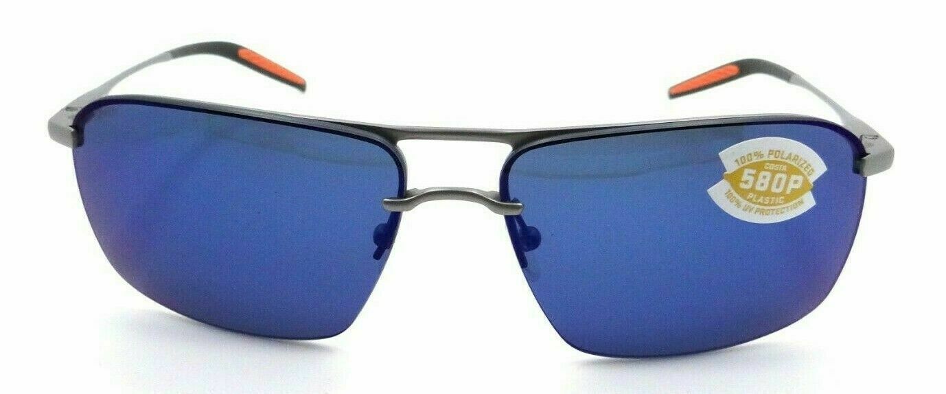 Costa Del Mar Sunglasses Skimmer SKM 228 OBMP Matte Silver / Blue Mirror 580P-097963809153-classypw.com-2
